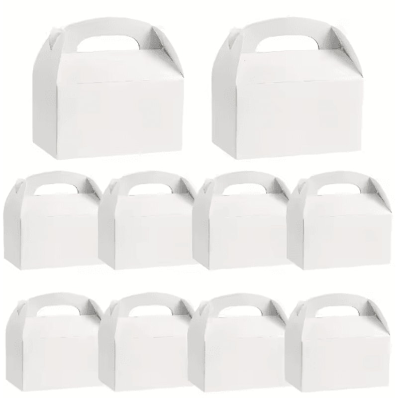 Party Favor Gift Boxes With Handles 10Pack Handheld Cake Gift Packaging For Special Occasions 0