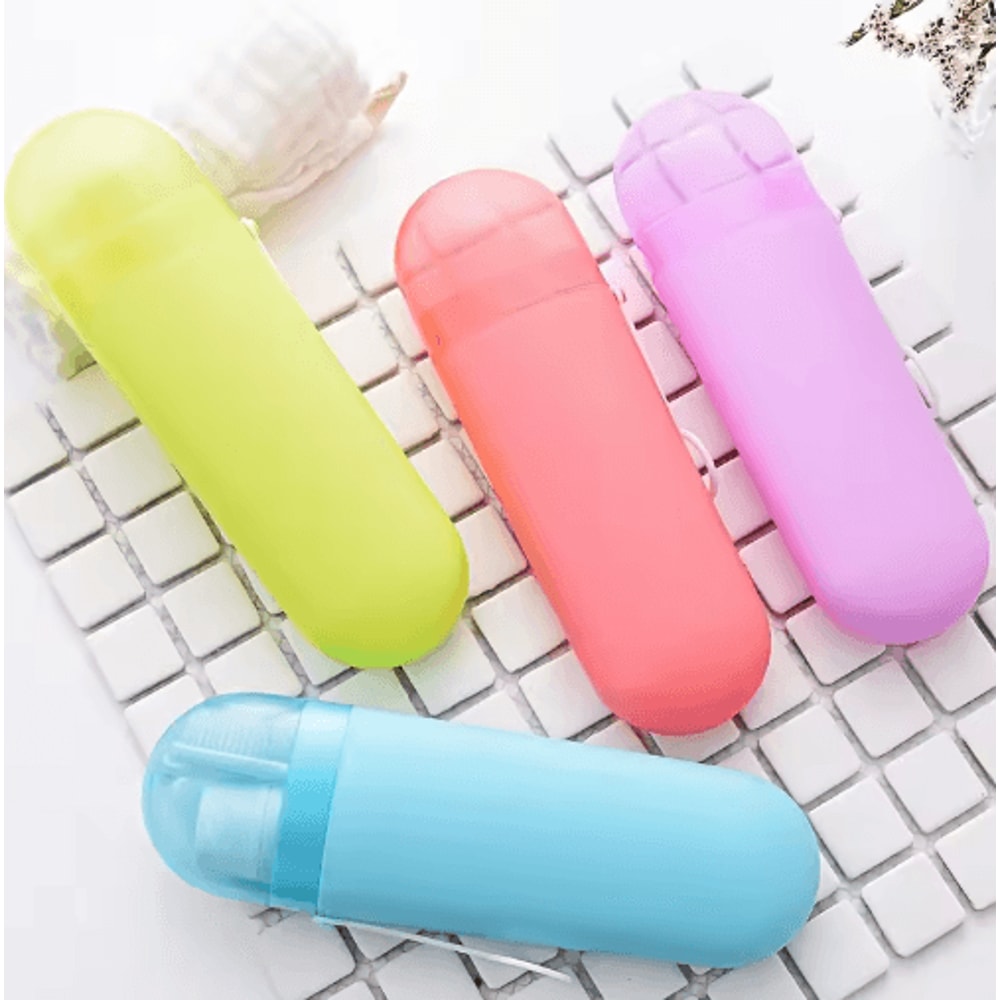 Travel Toothbrush Toothpaste Case Portable Toothbrush Storage Box With Wash Cup 7