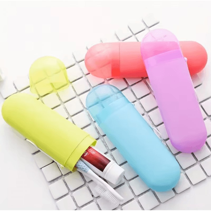 Travel Toothbrush Toothpaste Case Portable Toothbrush Storage Box With Wash Cup 8