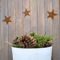 Rustic Metal Star Garden Stakes 3Piece Set Iron Silhouette Outdoor Yard Planter Decor 3