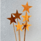 Rustic Metal Star Garden Stakes 3Piece Set Iron Silhouette Outdoor Yard Planter Decor 6