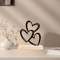 Minimalist Wooden Heart Desktop Decor Love Ornament For Coffee Table Study Desk 4