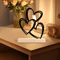 Minimalist Wooden Heart Desktop Decor Love Ornament For Coffee Table Study Desk 0