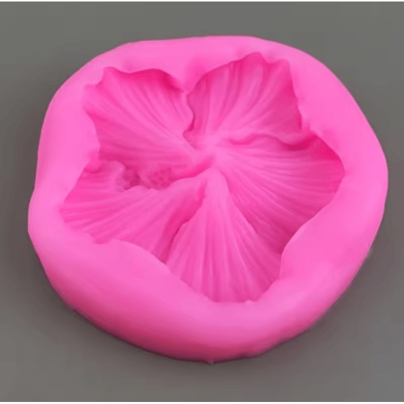 Silicone Hibiscus Flower Mold 5Petal Round Flower Casting Mold For DIY Crafts 3
