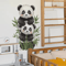 Cartoon Watercolor Bamboo Panda Wall Sticker SelfAdhesive Room Decor For Home 3