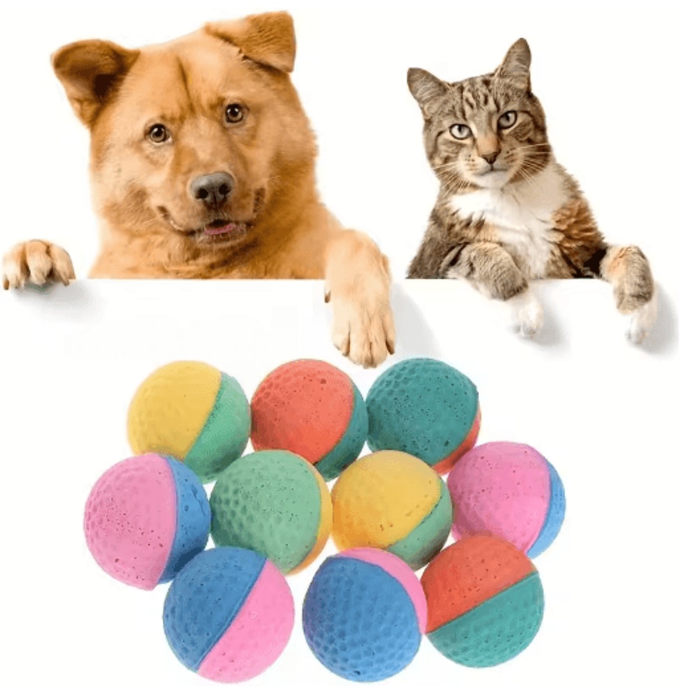 Cat Foam Ball Toys Soft Bouncy Interactive Sponge Balls For Quiet Indoor Play 0