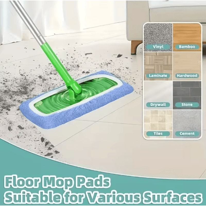 Reusable Mop Pads 4Pack UltraFine Fiber Dry Wet Replacement Cleaning Cloths 5