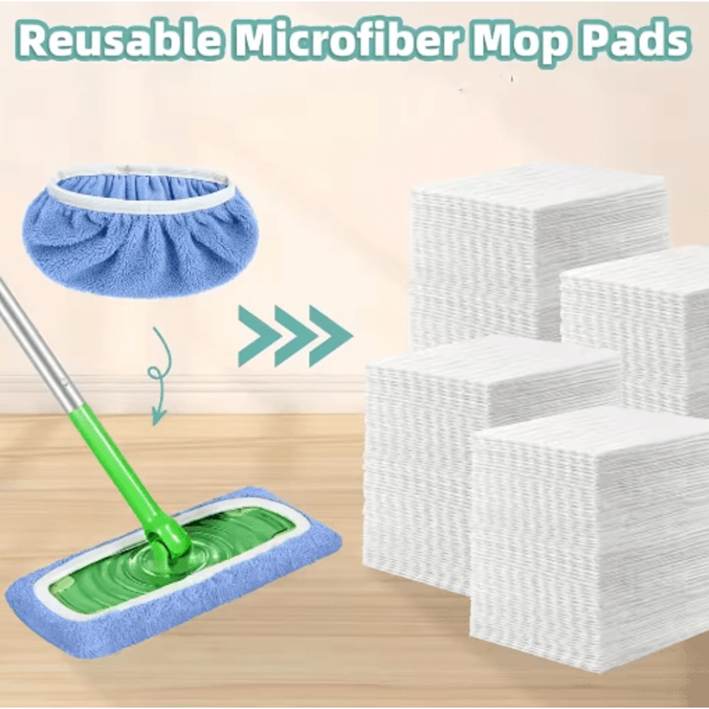 Reusable Mop Pads 4Pack UltraFine Fiber Dry Wet Replacement Cleaning Cloths 6