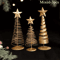 Iron Golden Christmas Tree Tabletop Ornament Festive Holiday Home And Party Decor 1
