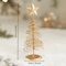 Iron Golden Christmas Tree Tabletop Ornament Festive Holiday Home And Party Decor 3