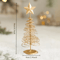 Iron Golden Christmas Tree Tabletop Ornament Festive Holiday Home And Party Decor 3