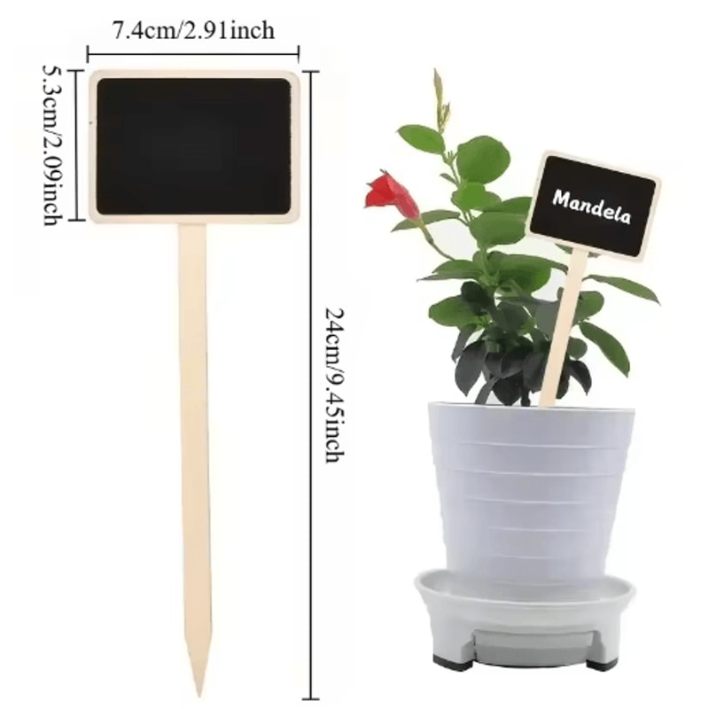 Rustic Wooden Plant Labels 10pcs And 20pcs T Shaped Blackboard Garden Signs For Plant Marking 3