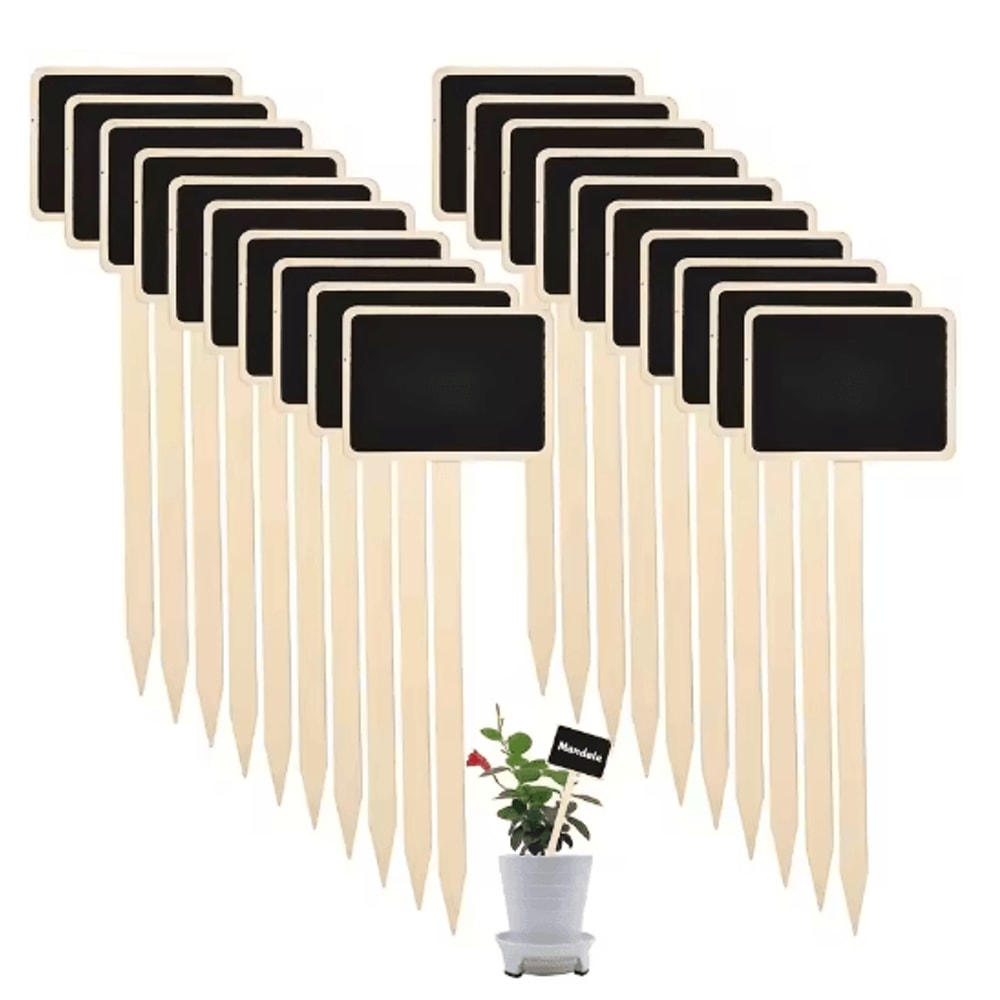 Rustic Wooden Plant Labels 10pcs And 20pcs T Shaped Blackboard Garden Signs For Plant Marking 6