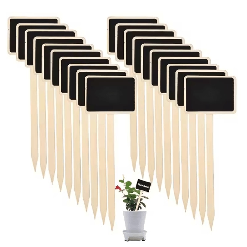 Rustic Wooden Plant Labels 10pcs And 20pcs T Shaped Blackboard Garden Signs For Plant Marking 6