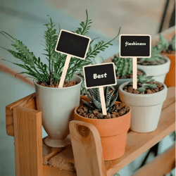 rustic wooden plant labels 10pcs and 20pcs t shaped blackboard garden signs for plant marking