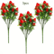 Artificial Strawberry Plant Branches 3 Pack Long Stem Fake Fruit Decor For Home And Seasonal Stylin 1