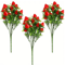 Artificial Strawberry Plant Branches 3 Pack Long Stem Fake Fruit Decor For Home And Seasonal Stylin 0