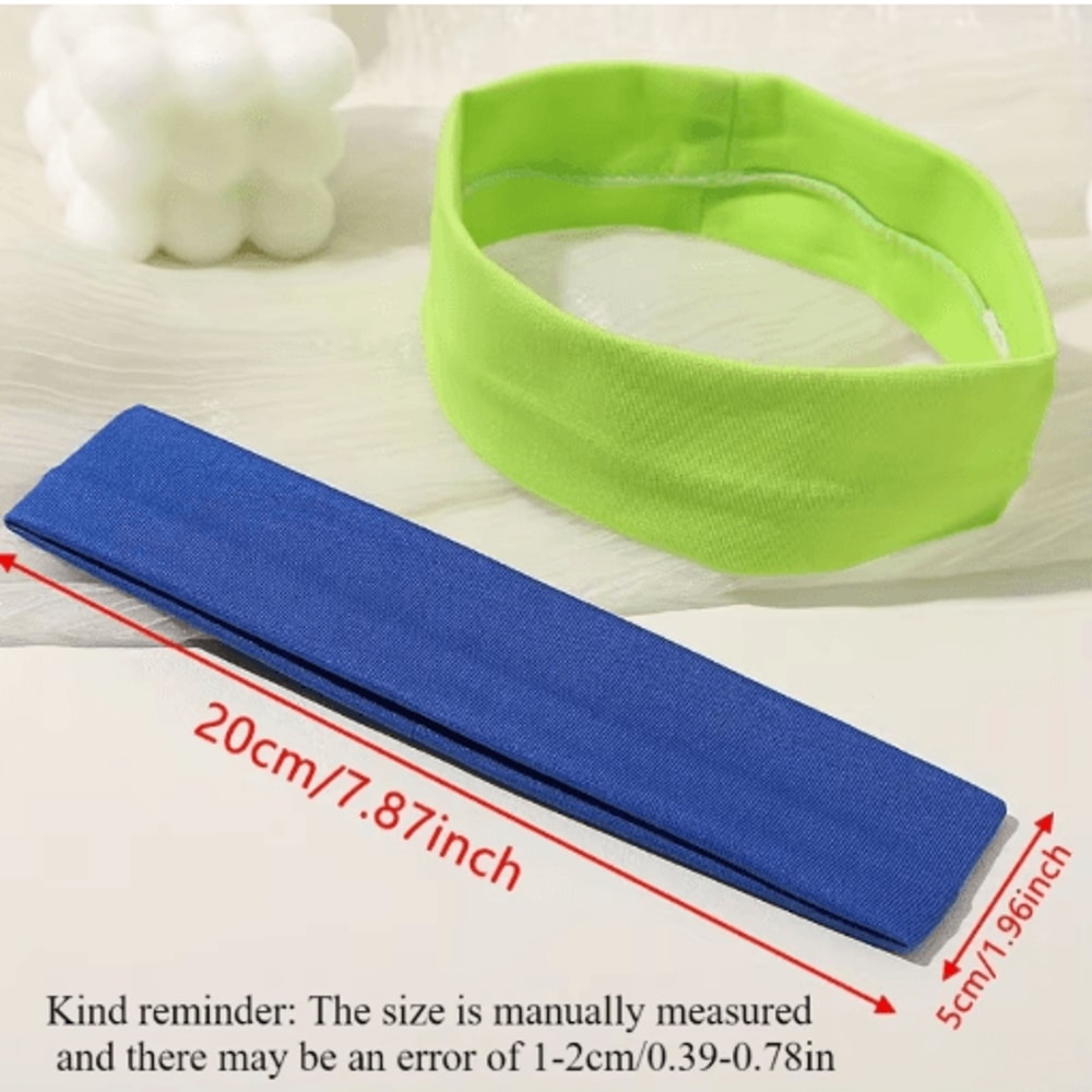 Elastic Knitted Hair Bands For Women Solid Color Fashion Headbands For Sports Yoga Makeup 2