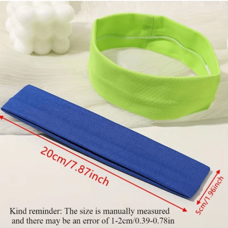 Elastic Knitted Hair Bands For Women Solid Color Fashion Headbands For Sports Yoga Makeup 2