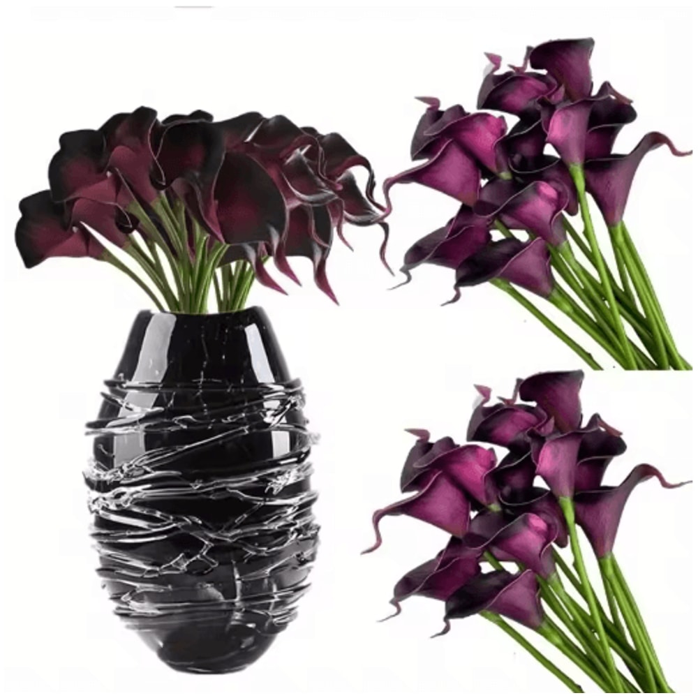 Real Touch Artificial Calla Lilies 10Pack Latex Flowers For DIY Wedding Home Decor 0