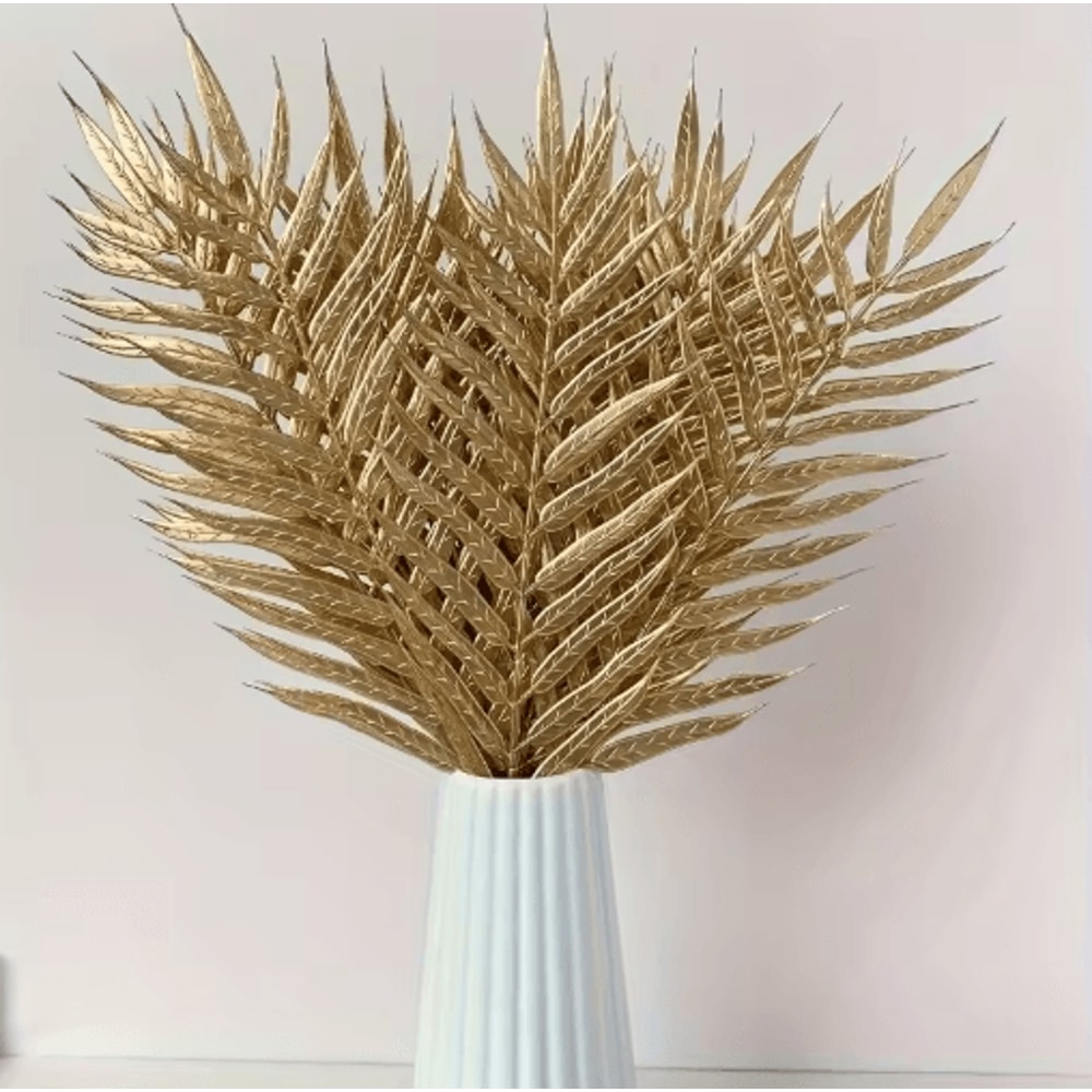 Artificial Palm Leaves 10Pack Plastic Greenery Decor For Home Events Seasonal Styling 6