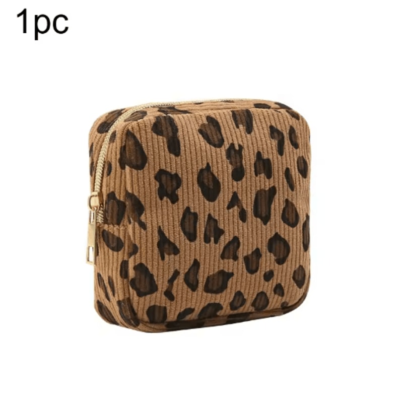 Corduroy Makeup Bag Large Capacity Cosmetic Toiletry Organizer For Travel And Daily Use 3