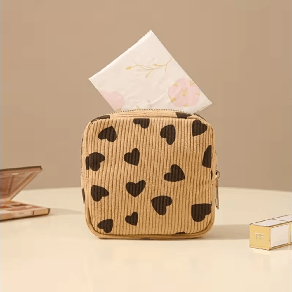 Corduroy Makeup Bag Large Capacity Cosmetic Toiletry Organizer For Travel And Daily Use 6