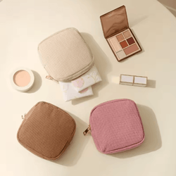 corduroy makeup bag – large capacity cosmetic & toiletry organizer for travel and daily use