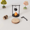 Mini Campfire Teapot Figurine Cozy Miniature Decor For Home Creative Displays 6