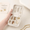 Mini Square Travel Jewelry Box Portable Zipper Organizer For Rings Necklaces 7