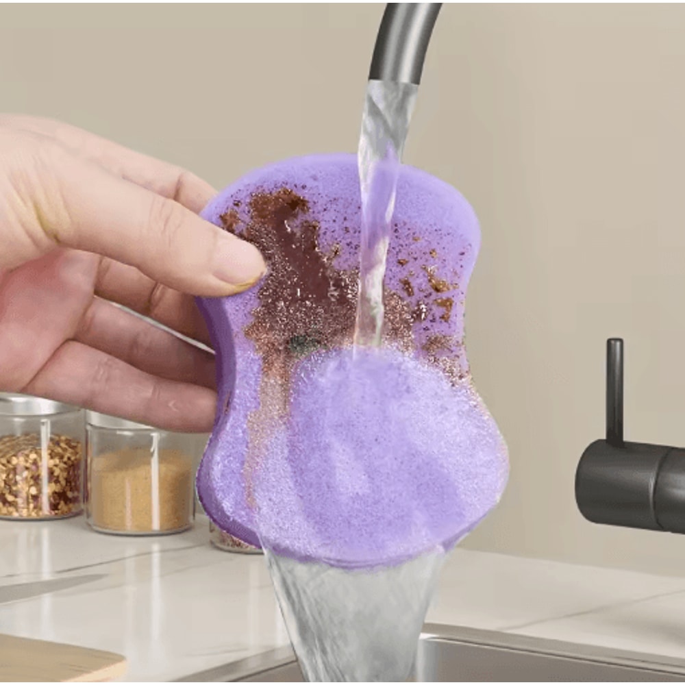 12Pack HeavyDuty Dishwashing Sponges MultiPurpose Cleaning Power For Home Kitchen 4