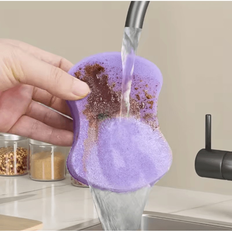 12Pack HeavyDuty Dishwashing Sponges MultiPurpose Cleaning Power For Home Kitchen 4