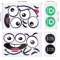 4Piece Cartoon Face Trash Can Stickers Fun Waterproof PVC Decals For Home Decor 2