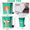 4Piece Cartoon Face Trash Can Stickers Fun Waterproof PVC Decals For Home Decor 3