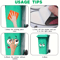 4Piece Cartoon Face Trash Can Stickers Fun Waterproof PVC Decals For Home Decor 3