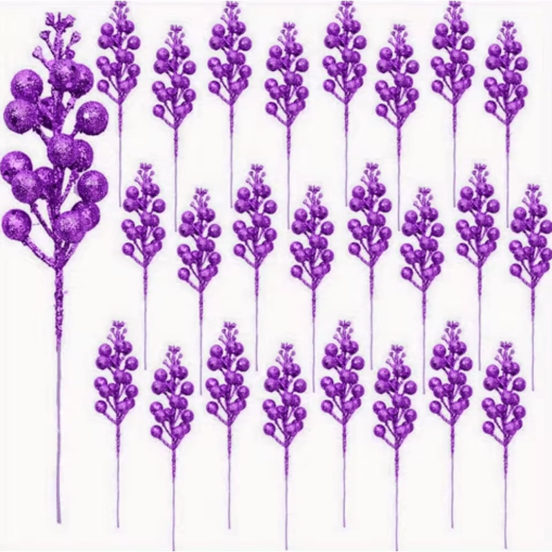 10Piece Artificial Berry Bouquet Festive Christmas Accents For Holiday Decor 1