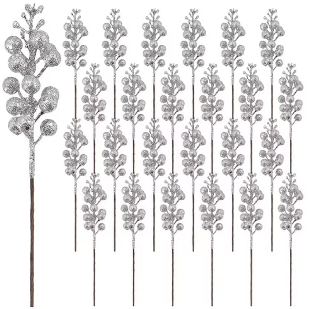 10Piece Artificial Berry Bouquet Festive Christmas Accents For Holiday Decor 4