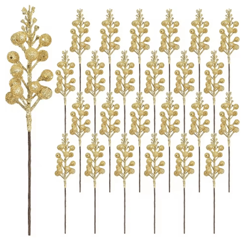 10Piece Artificial Berry Bouquet Festive Christmas Accents For Holiday Decor 5