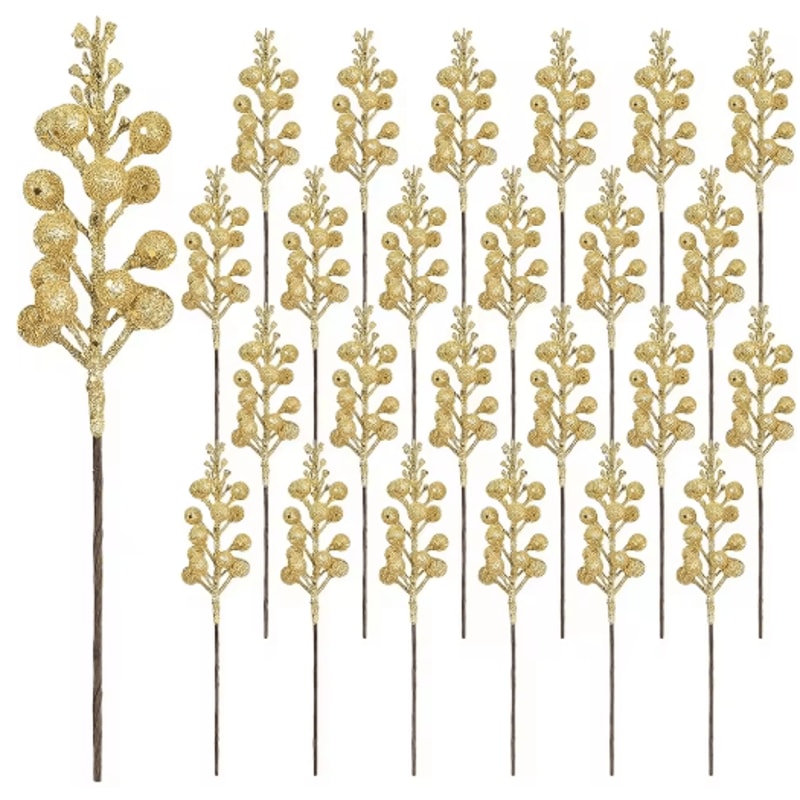 10Piece Artificial Berry Bouquet Festive Christmas Accents For Holiday Decor 5