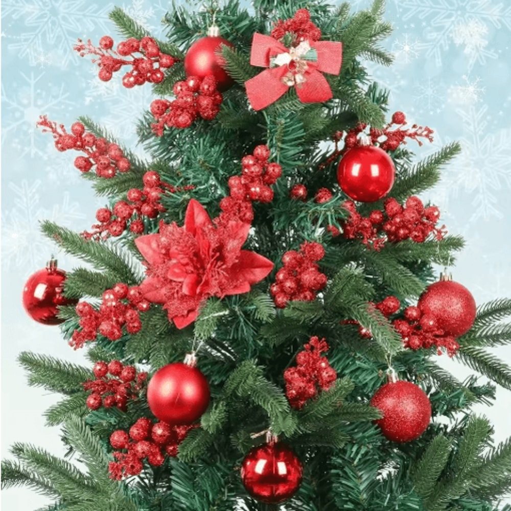 10Piece Artificial Berry Bouquet Festive Christmas Accents For Holiday Decor 8