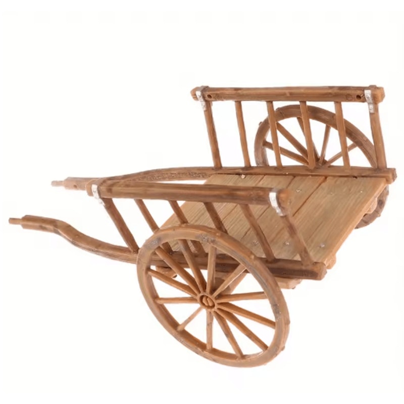 Dollhouse Mini Cart Model Realistic Miniature Garden Accessory For DIY Displays 3