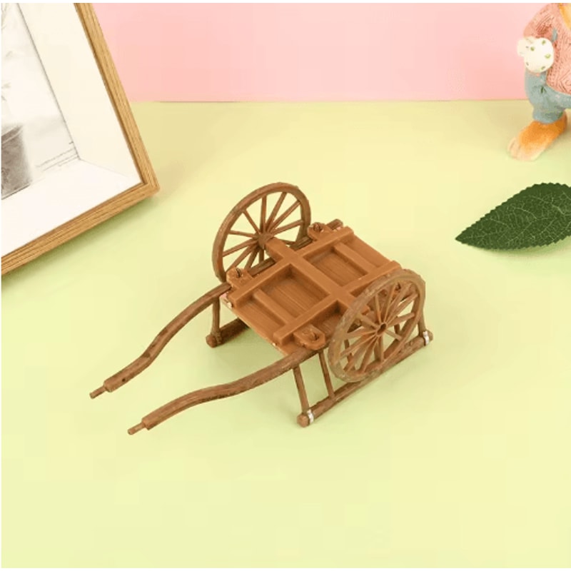 Dollhouse Mini Cart Model Realistic Miniature Garden Accessory For DIY Displays 5