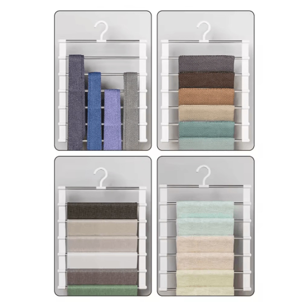 MultiTier Pants Hanger SpaceSaving Trouser Organizer For Closets 5