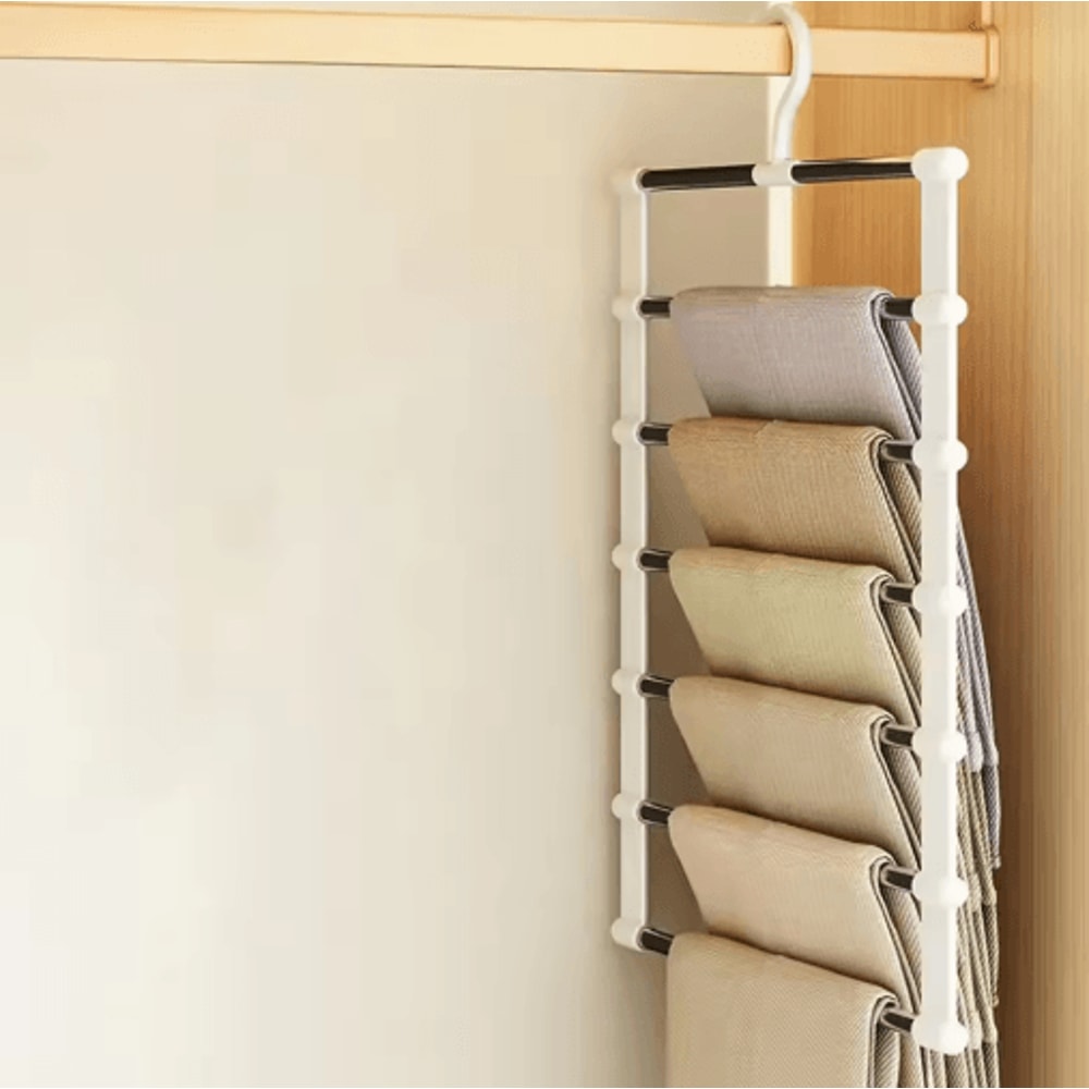 MultiTier Pants Hanger SpaceSaving Trouser Organizer For Closets 6