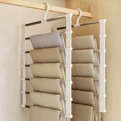 multi-tier pants hanger – space-saving trouser organizer for closets