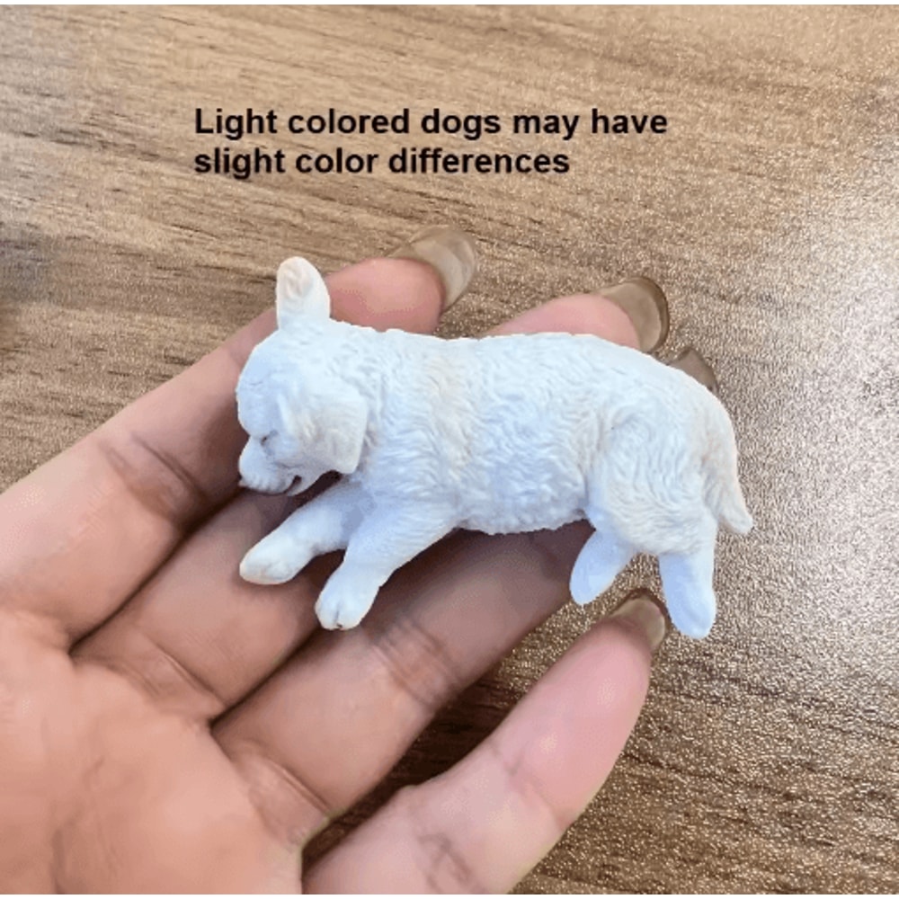 Golden Retriever Resin Car Ornament Cute Puppy Figure For Dashboard Tabletop Decor 4