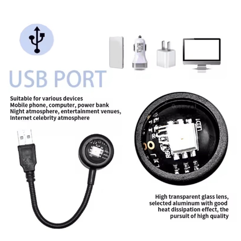 LED Sunset Projector Lamp Rainbow Mood Light For Atmosphere Creative Spaces 7