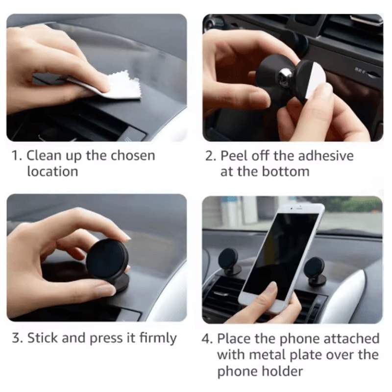 360 Magnetic Car Phone Holder Universal Rotation Mount For Secure Driving 5