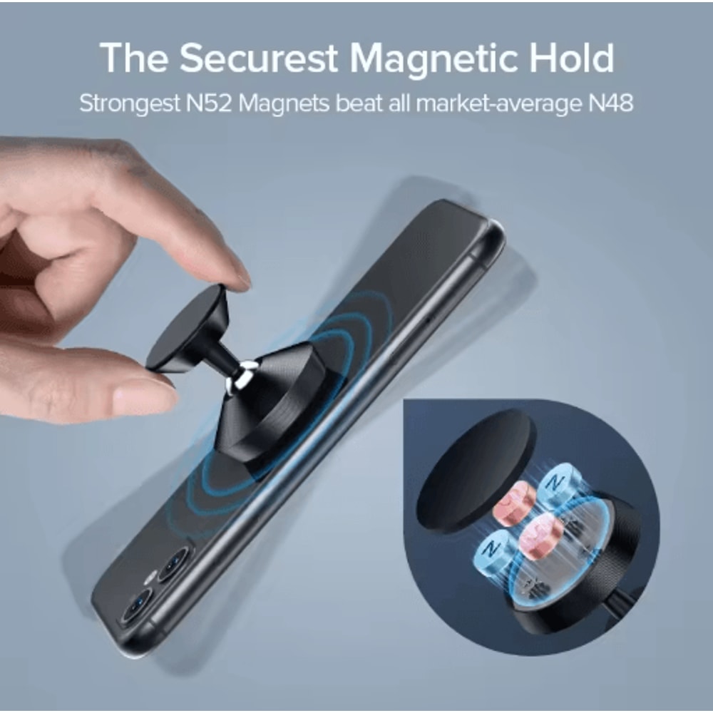360 Magnetic Car Phone Holder Universal Rotation Mount For Secure Driving 8
