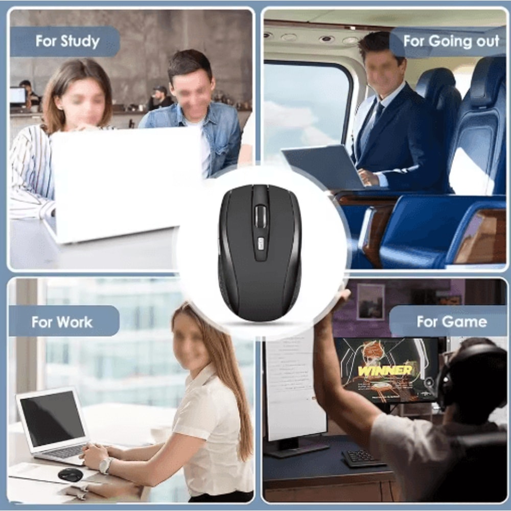 Silent Wireless Mouse 24G Portable Optical Mouse With Adjustable DPI 4